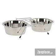kerbl 2x 900 ml Πιάτα Ανοξείδωτα Με Βάση
